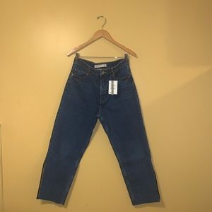 Straight Legged Blue Jeans